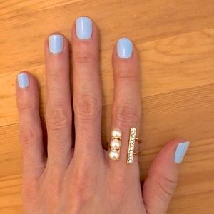 Pearl + Crystal Statement Ring